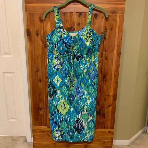Denim&Co | Swim | Denim Co Beach Drawstring Ruched Swim Dress | Poshmark
